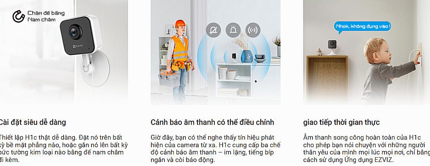 công nghệ tích hợp trên Camera h1c