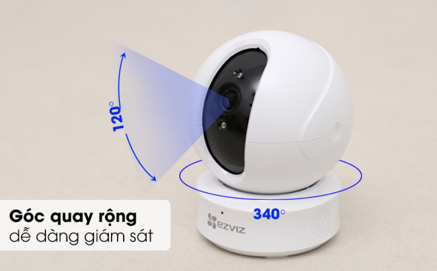 giám sát rộng cùng camera thông minh EZVIZ