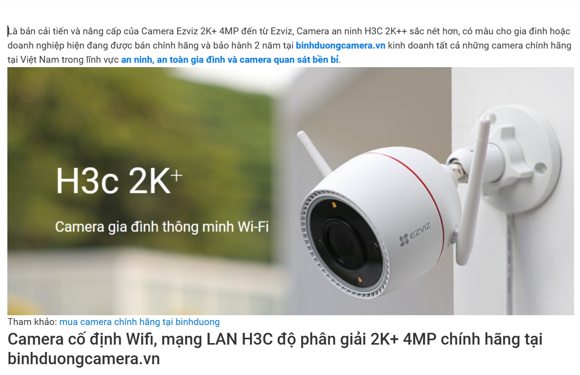 Camera chất lượng cao EZVIZ tại binhduongcamera.vn